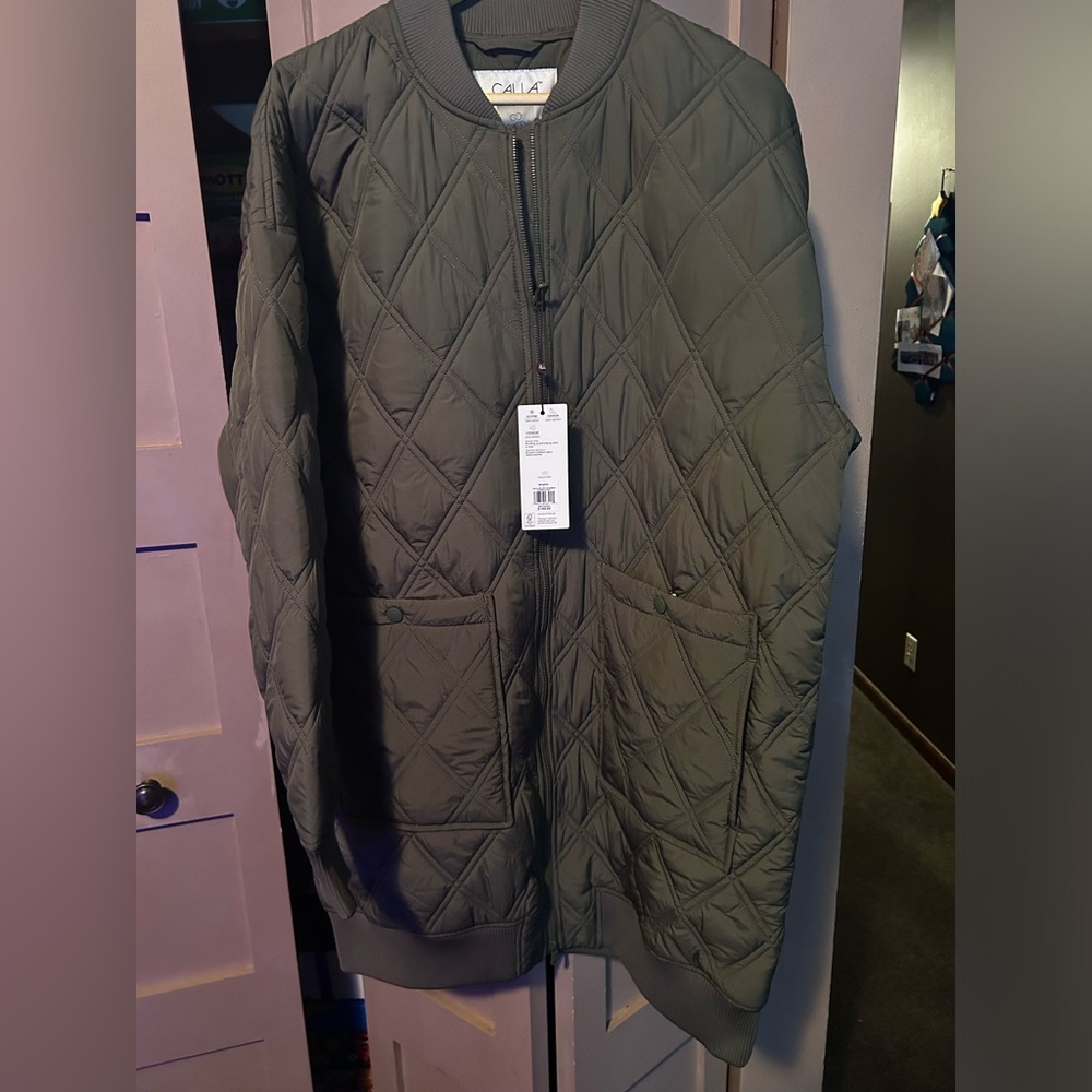 Calia Long Bomber Jacket